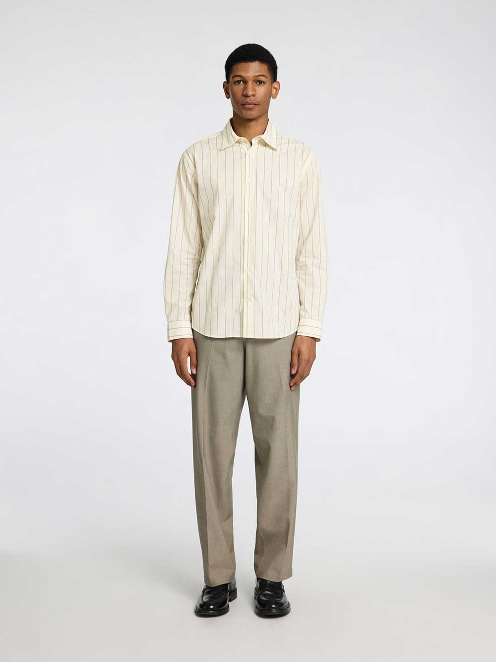 Selected Homme Regular Fit Shirt in Egret Stripe