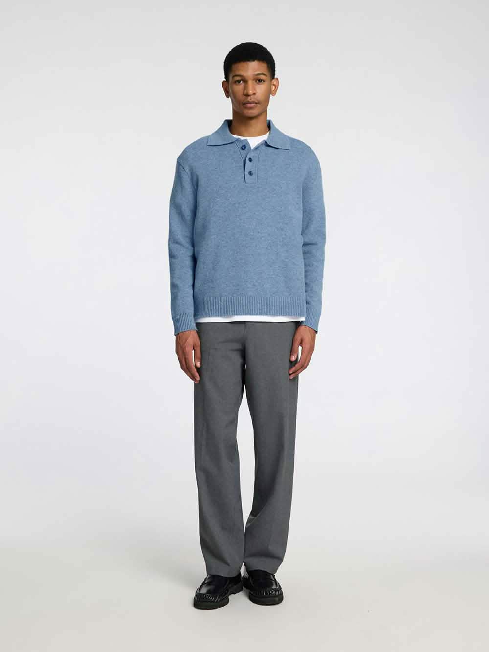 Selected Homme Wool Knitted Polo Shirt