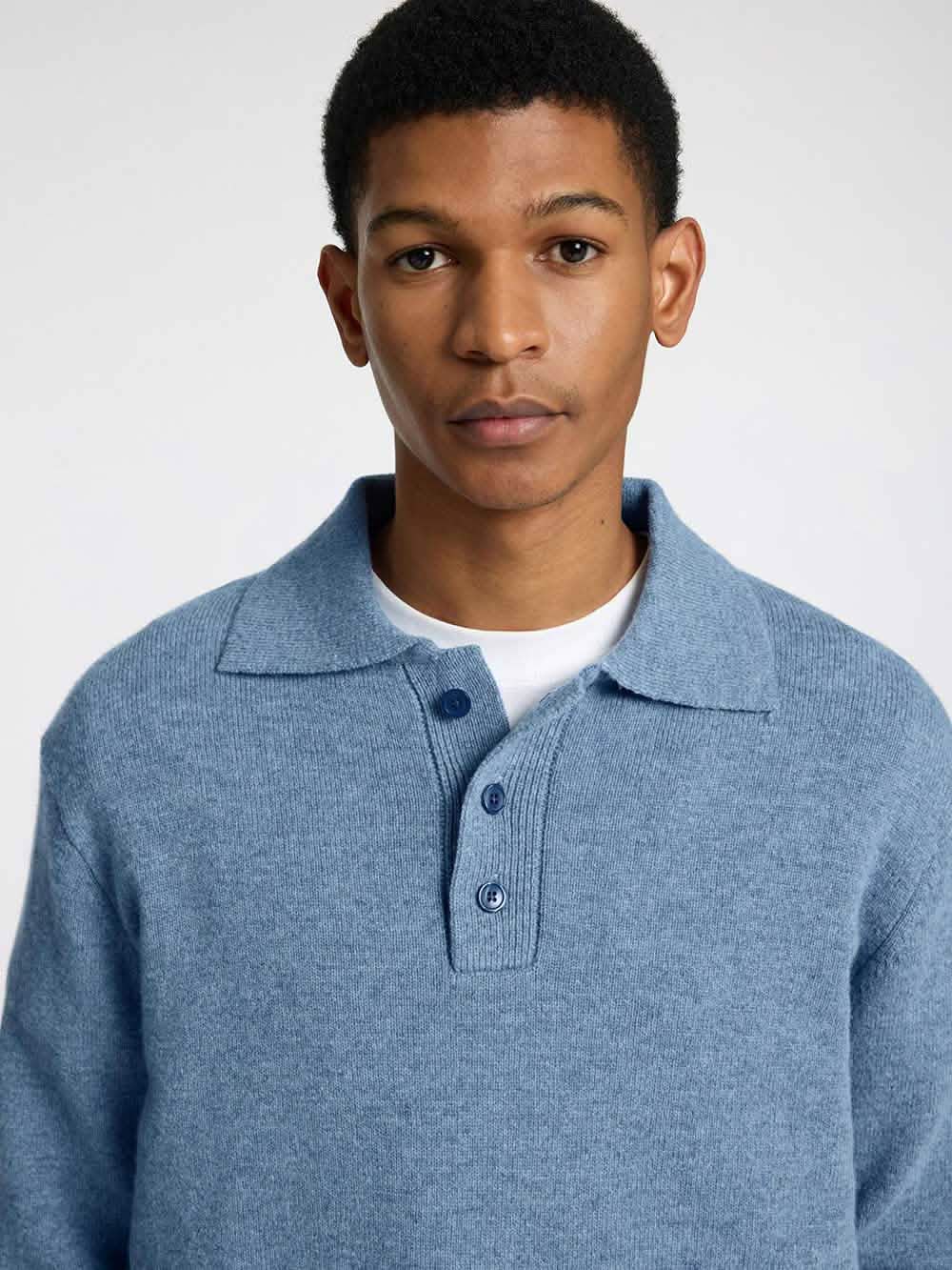 Selected Homme Wool Knitted Polo Shirt