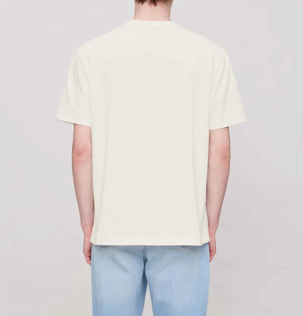 A.P.C. Boxy Petit VPC T-Shirt in Ecru/Dark Green