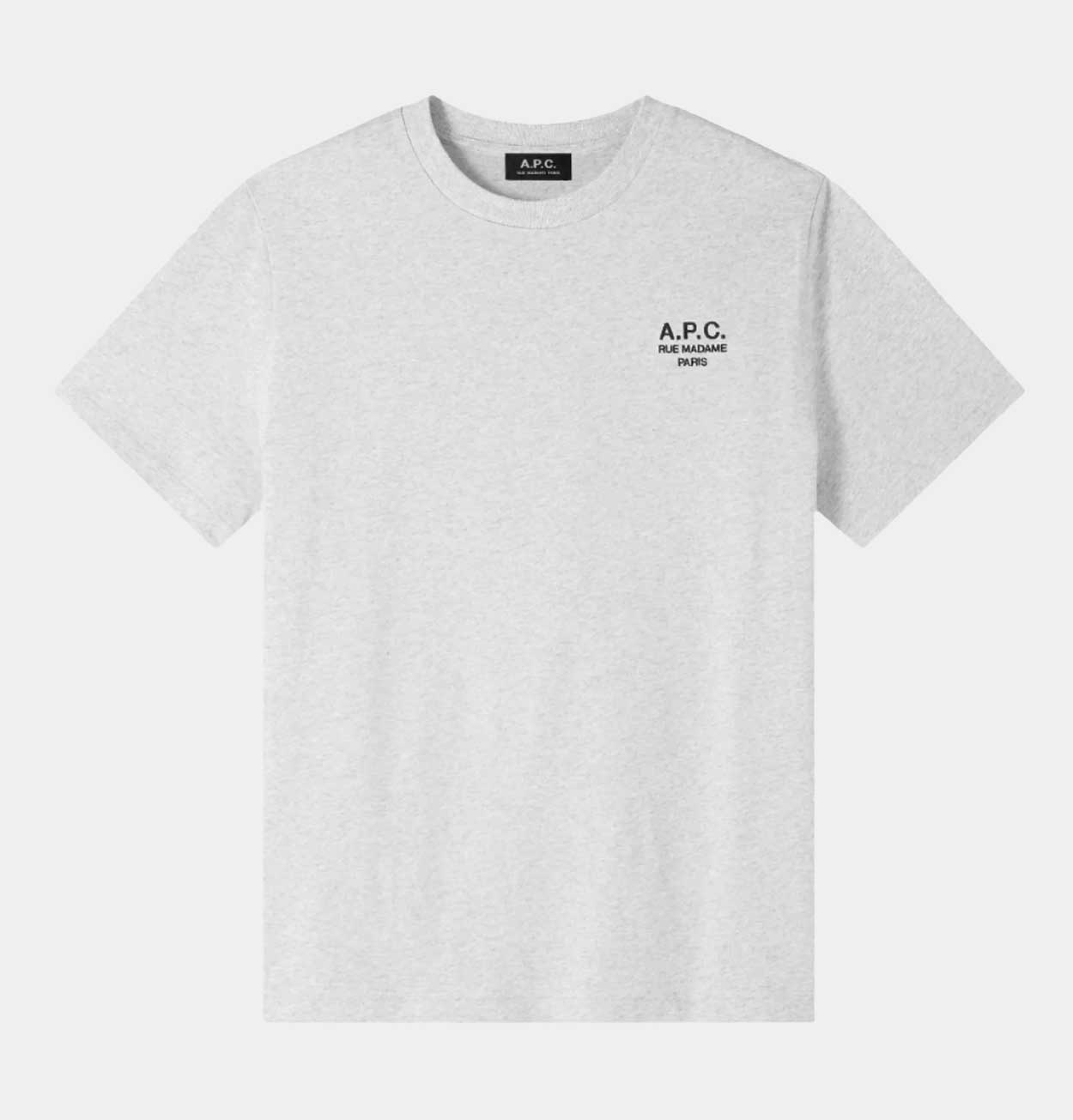 A.P.C. Standard Rue Madame T-Shirt in Heather Grey/Black