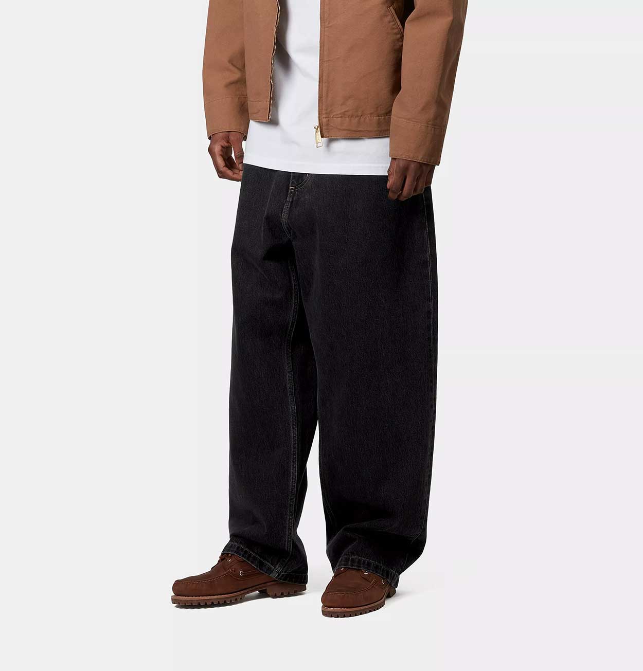 Carhartt WIP Brandon Pant in Black Stone Washed