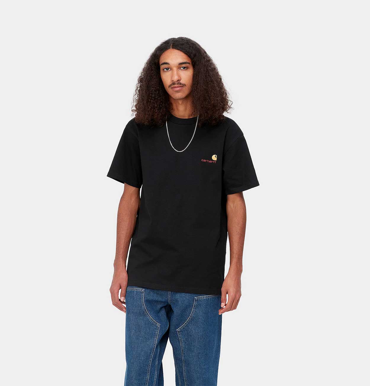 Carhartt WIP American Script T-Shirt in Black
