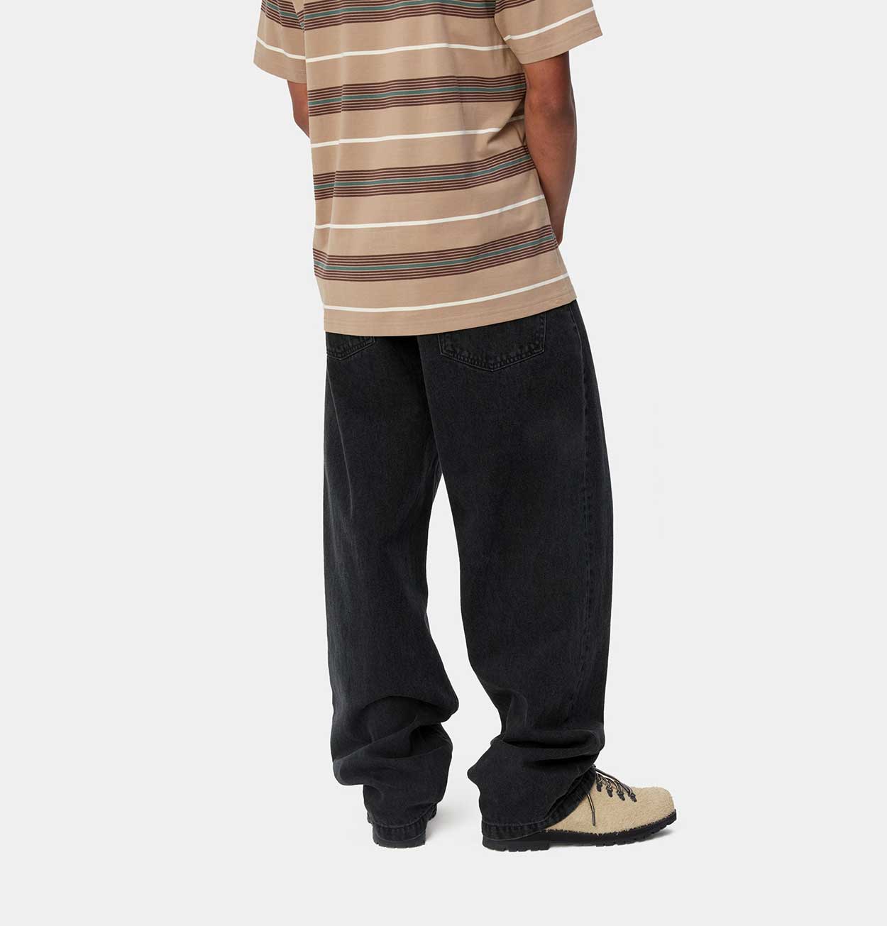 Carhartt WIP Landon Pant in Black Stone Washed