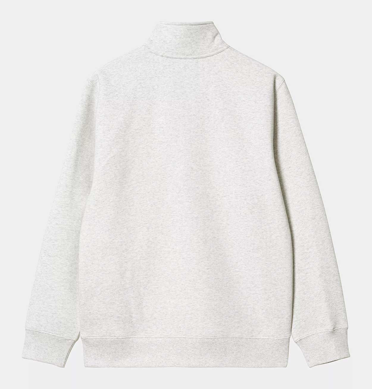 Carhartt WIP Chase Neck Zip Sweatshirt in Ash Heather