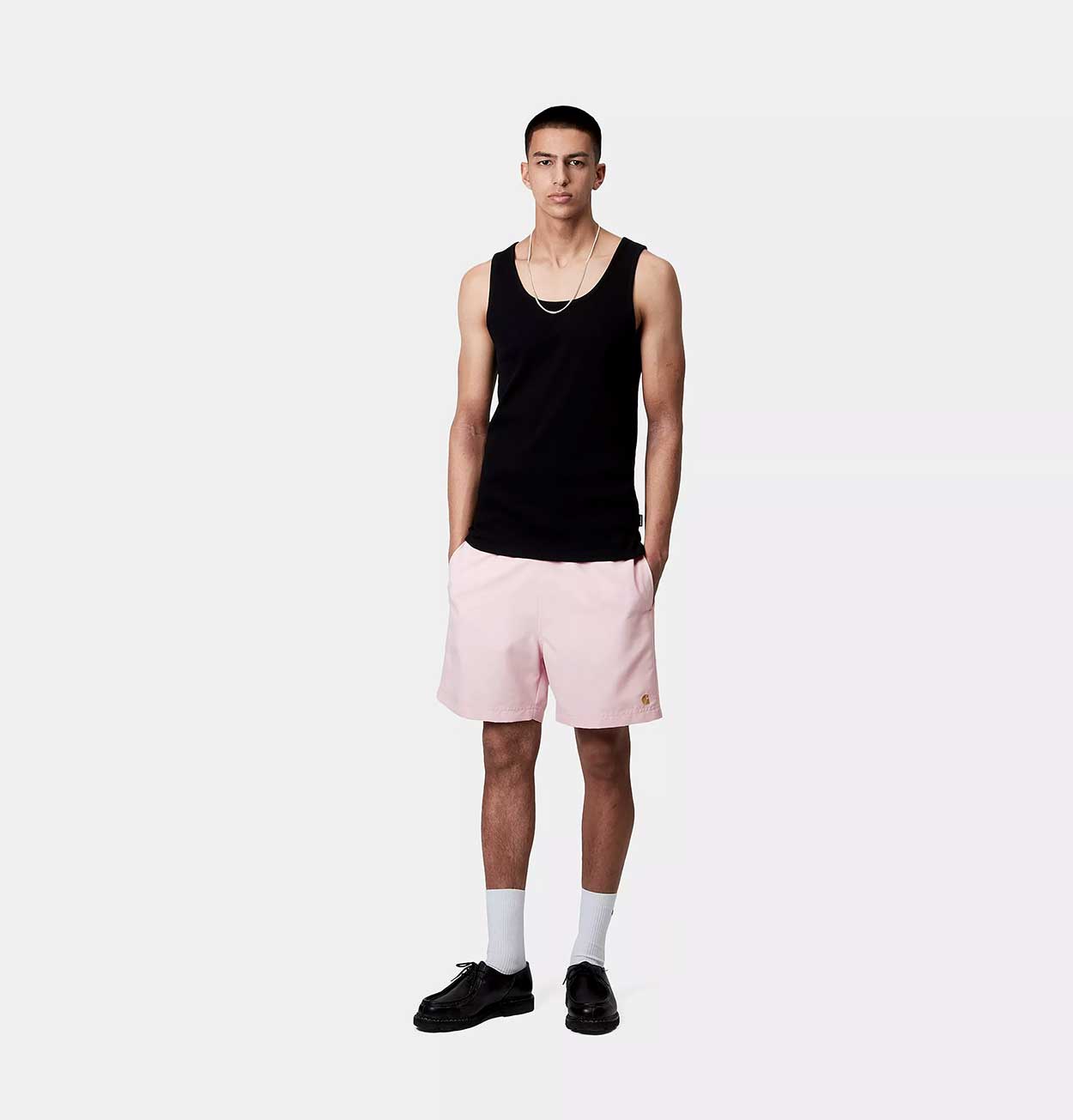 Carhartt WIP Chase Swim Trunks in Air Pink