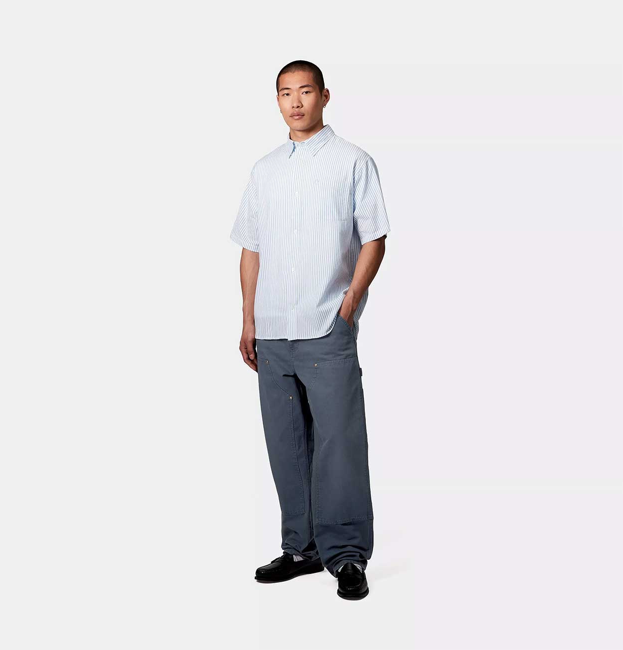 Carhartt WIP Double Knee Pant in Dusky Blue