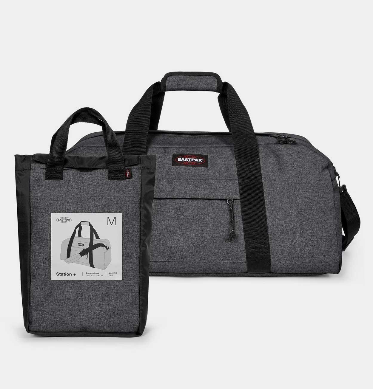 Eastpak Station+ Medium Duffle Bag in Black Denim