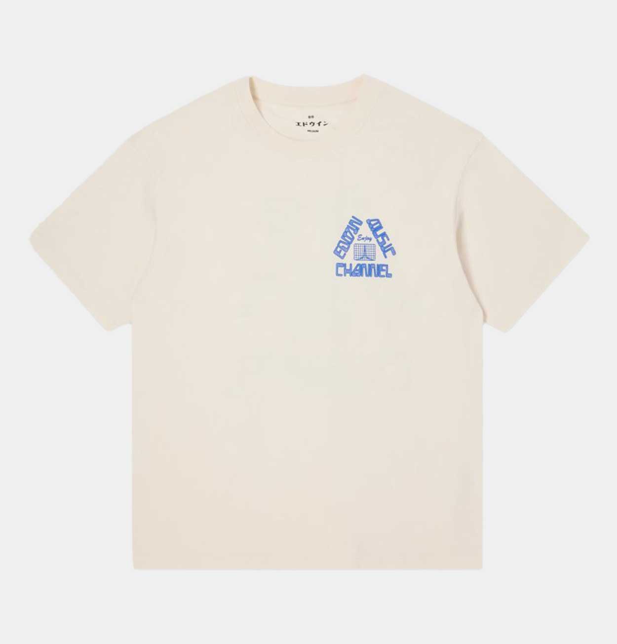 EDWIN Enjoy EMC T-Shirt in Whisper White