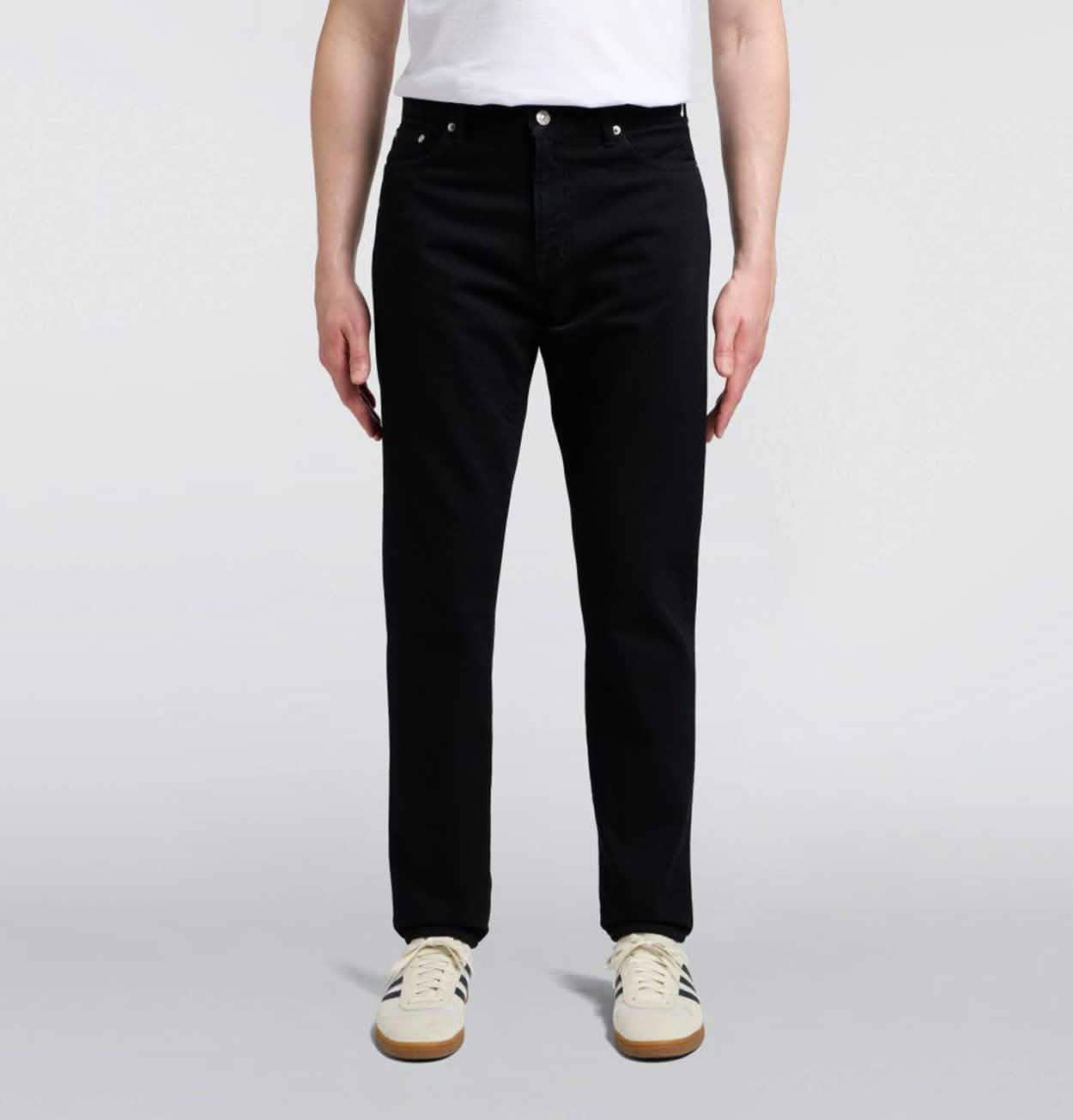 EDWIN Regular Tapered Jeans in Black Unwashed