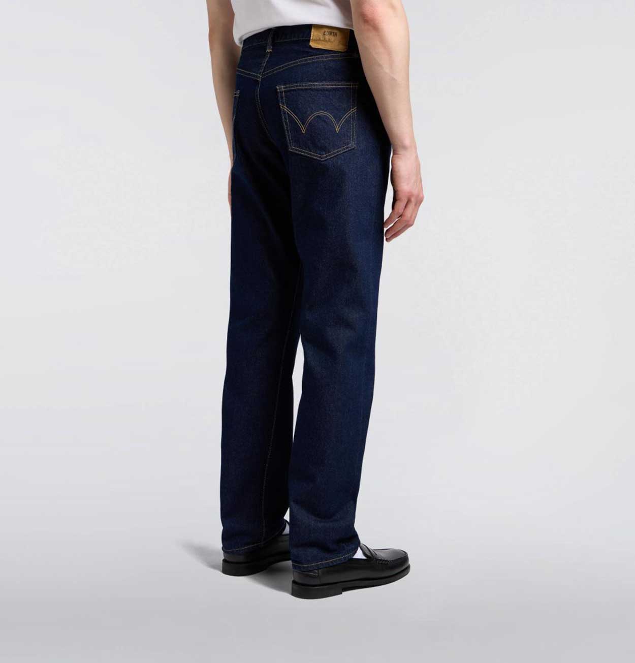 EDWIN Regular Straight Jeans in Blue Rinsed