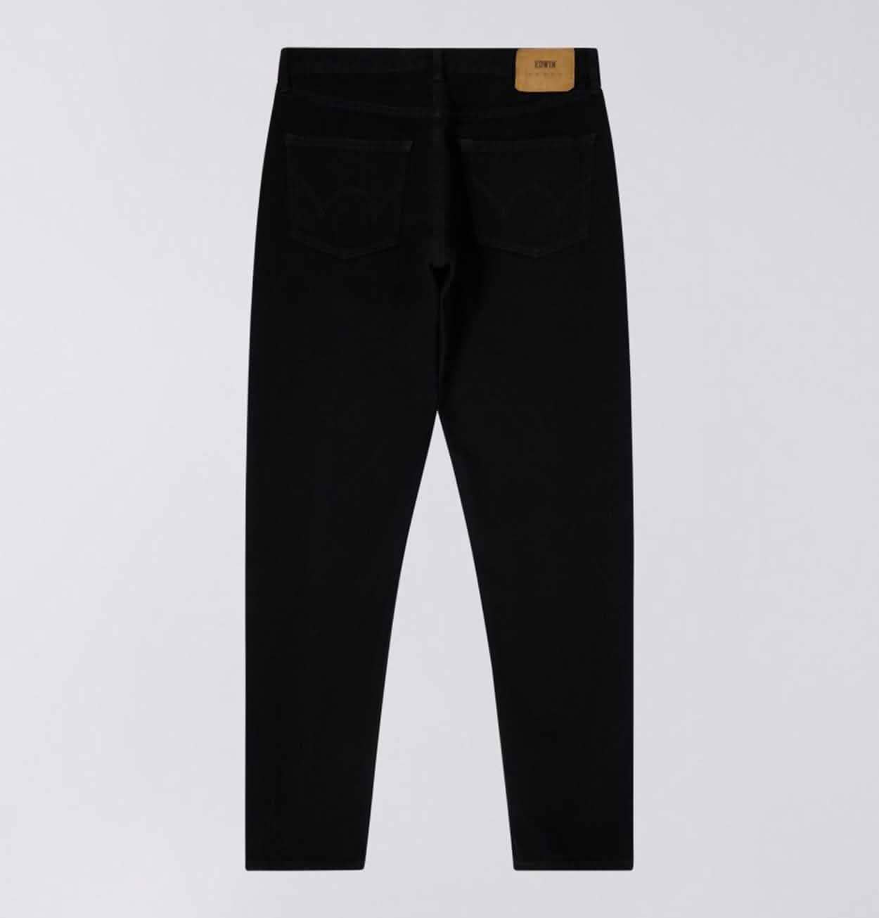 EDWIN Regular Tapered Jeans in Black Unwashed