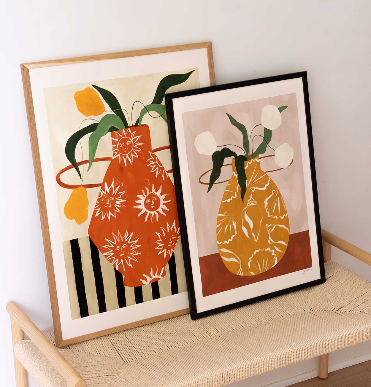 Frankie Penwill Print – White Flowers in Shell Vase