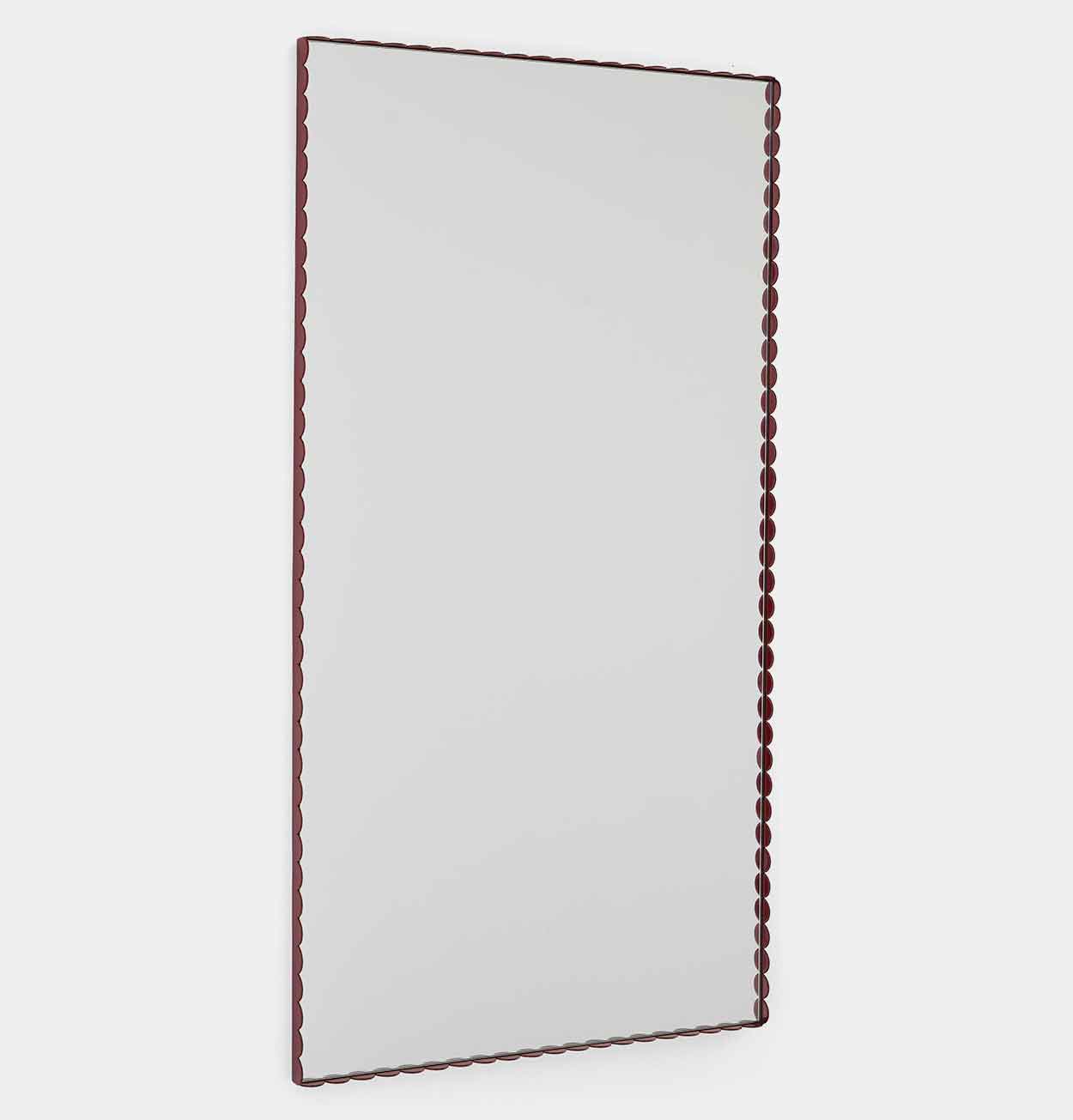 HAY Arcs Mirror – Rectangle – Large – Burgundy