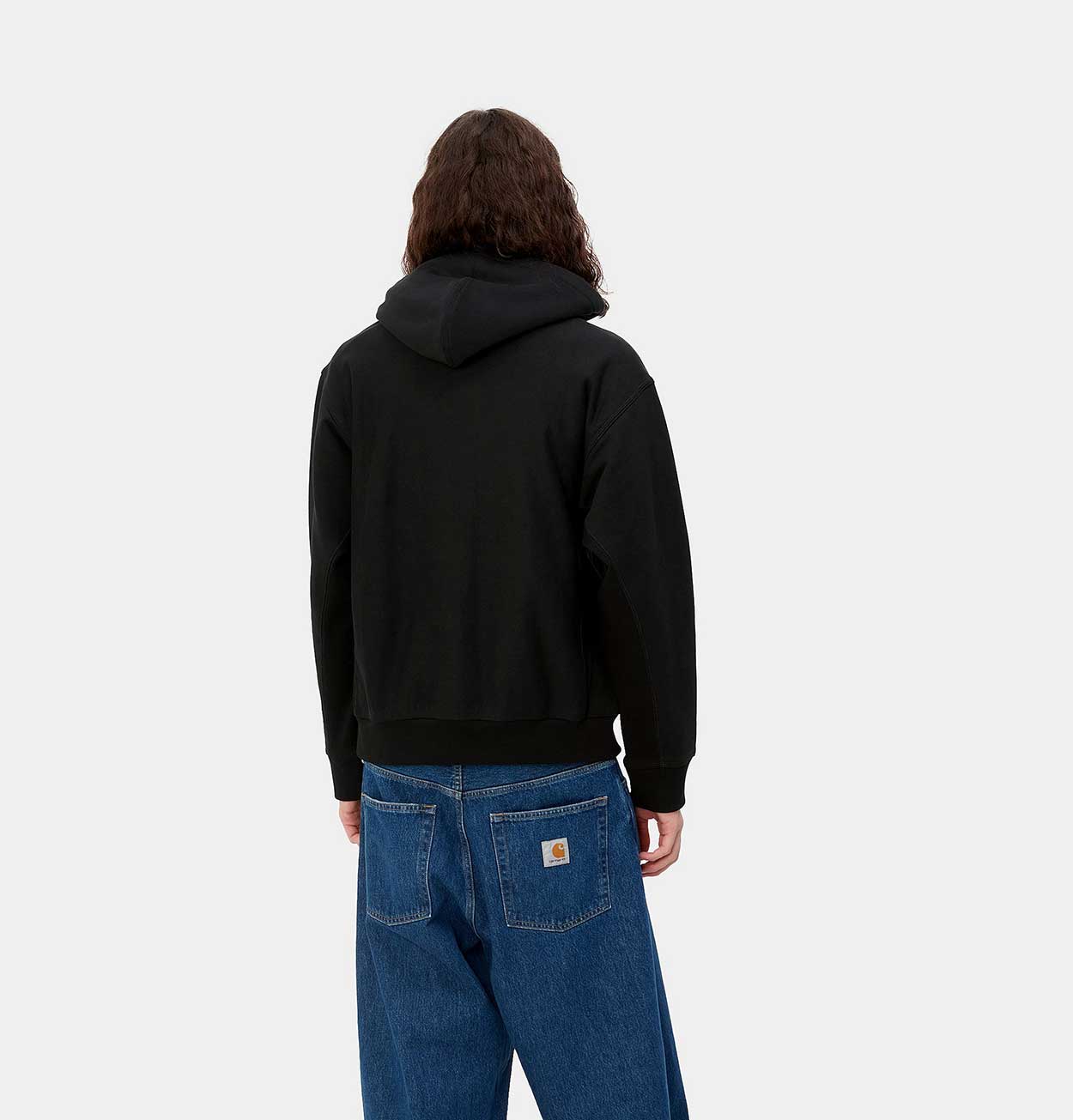 Carhartt WIP Hooded American Script Sweatshirt in Black