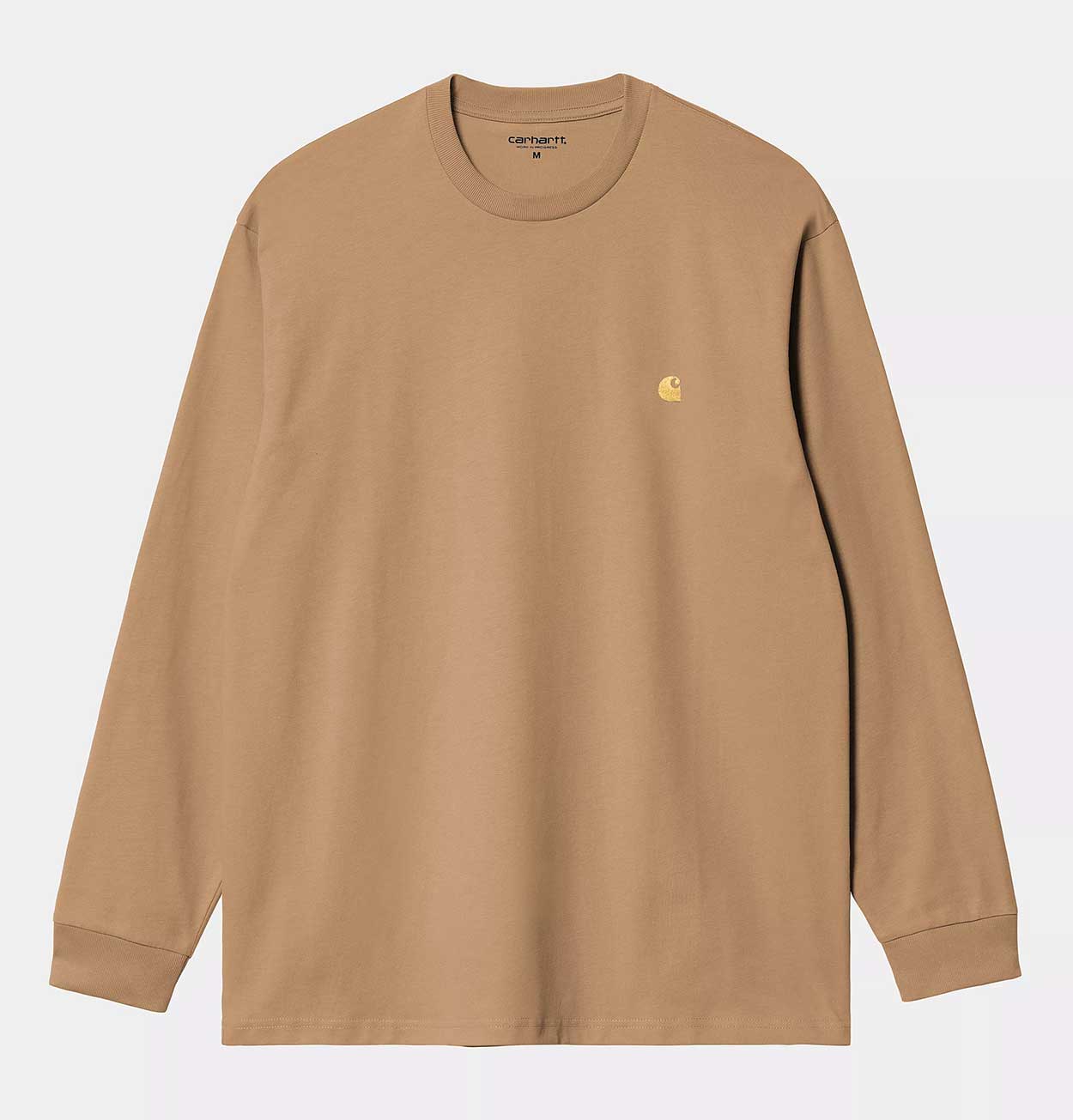 Carhartt WIP Long Sleeve Chase T-Shirt in Dusty H Brown