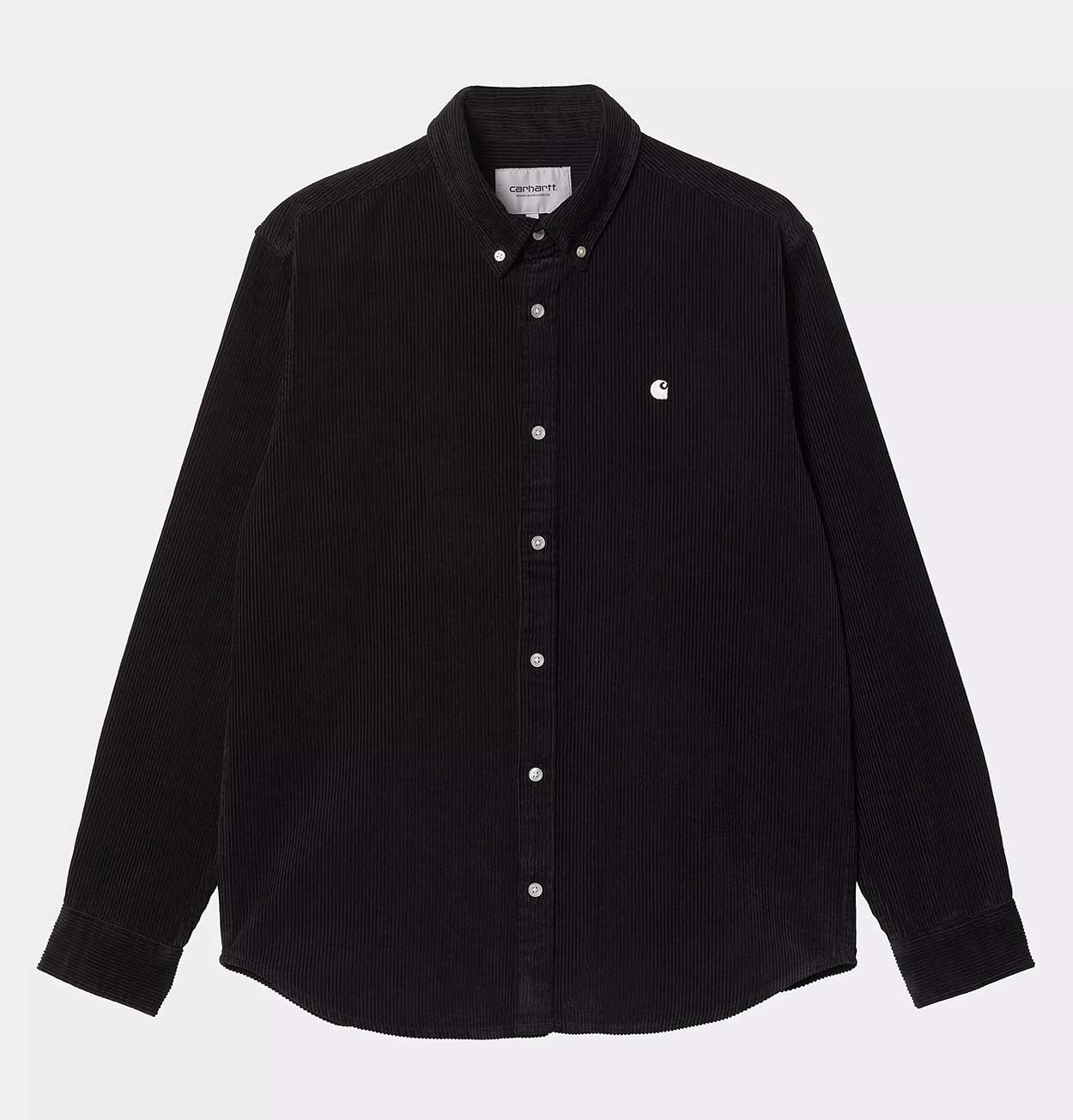 Carhartt WIP Madison Fine Cord Shirt in Black