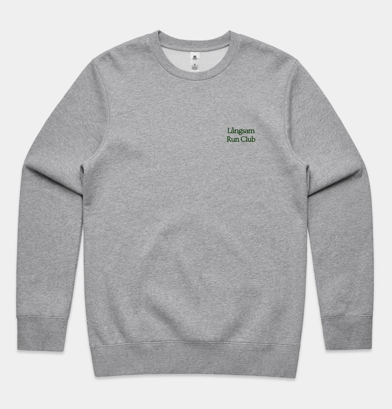 Långsam Run Club Embroidered Logo Sweatshirt in Athletic Heather