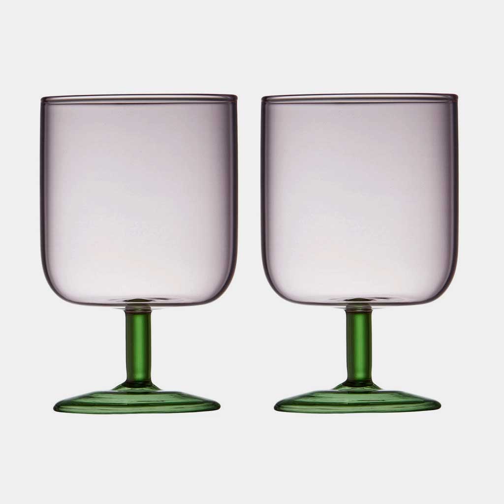 Lyngby Glass Torino Wine Glasses – Set of 2 – Pink