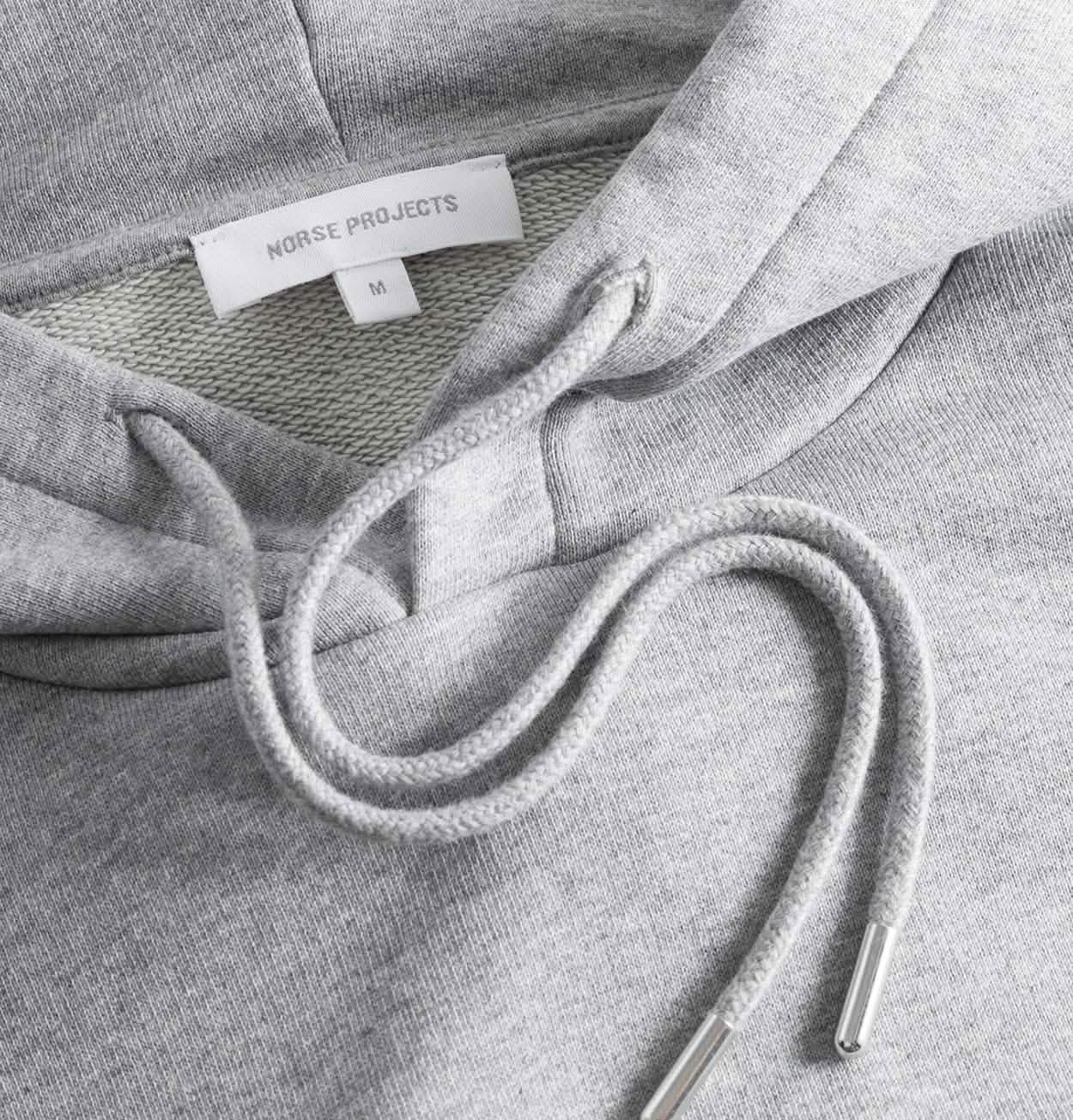 Norse Projects Standard Hoodie in Grey Melange