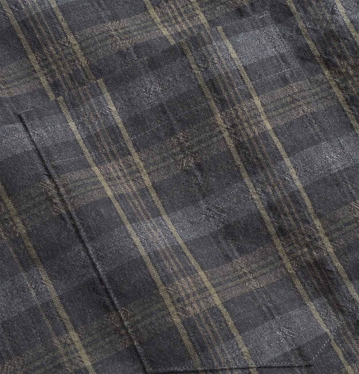 Norse Projects Ole Oversized Wool Check Shirt in Charcoal Grey