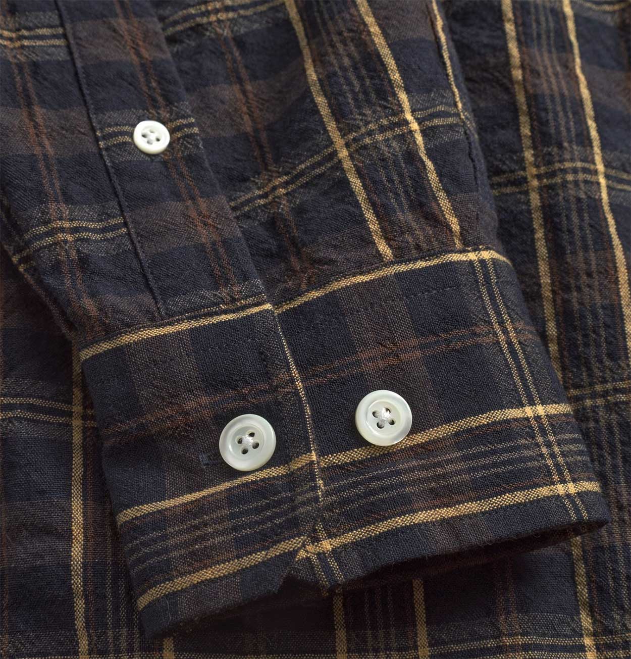 Norse Projects Ole Oversized Wool Check Shirt in Dark Navy