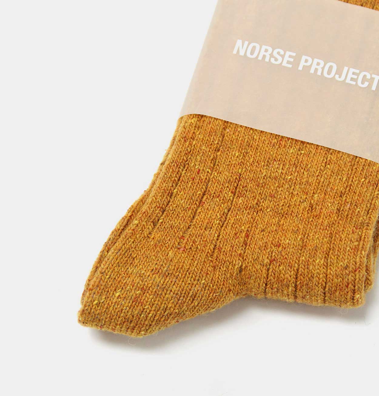 Norse Projects Bjarki Neps Wool Socks in Montpellier Yellow