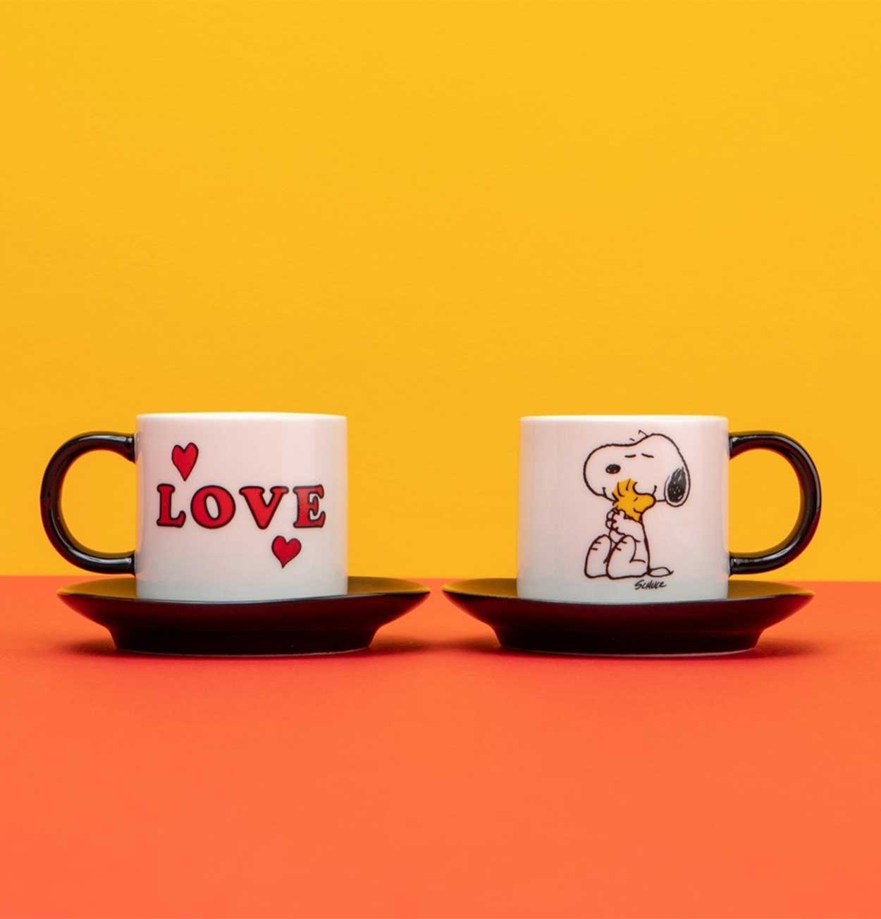 Peanuts Espresso Cups – Set of 2 – Love