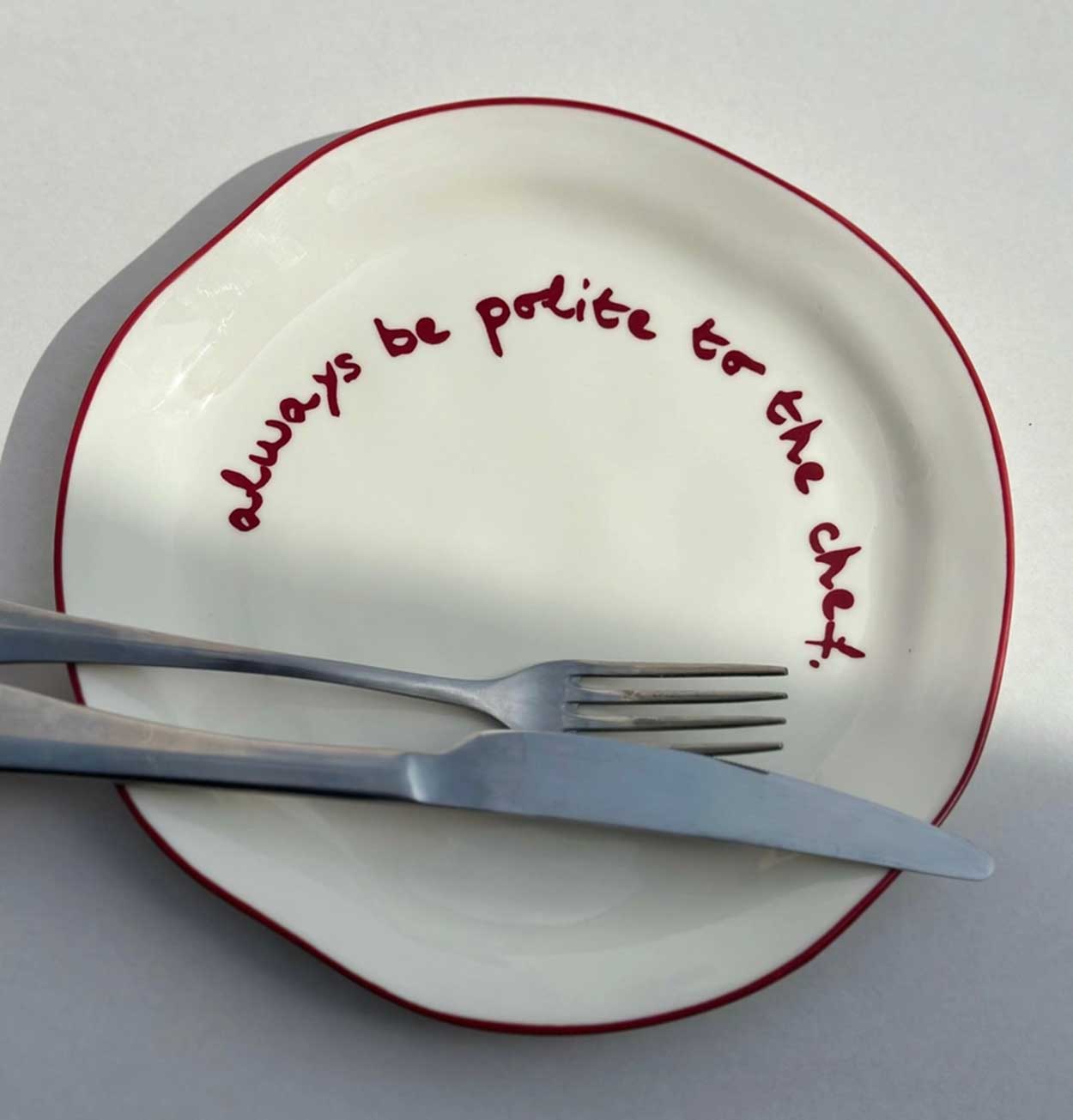 MÆGEN Statement Plate – Always Be Polite To The Chef