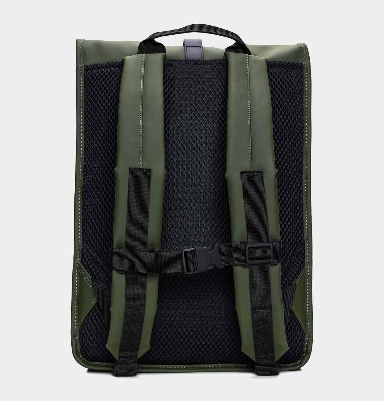 RAINS Rolltop Rucksack in Green