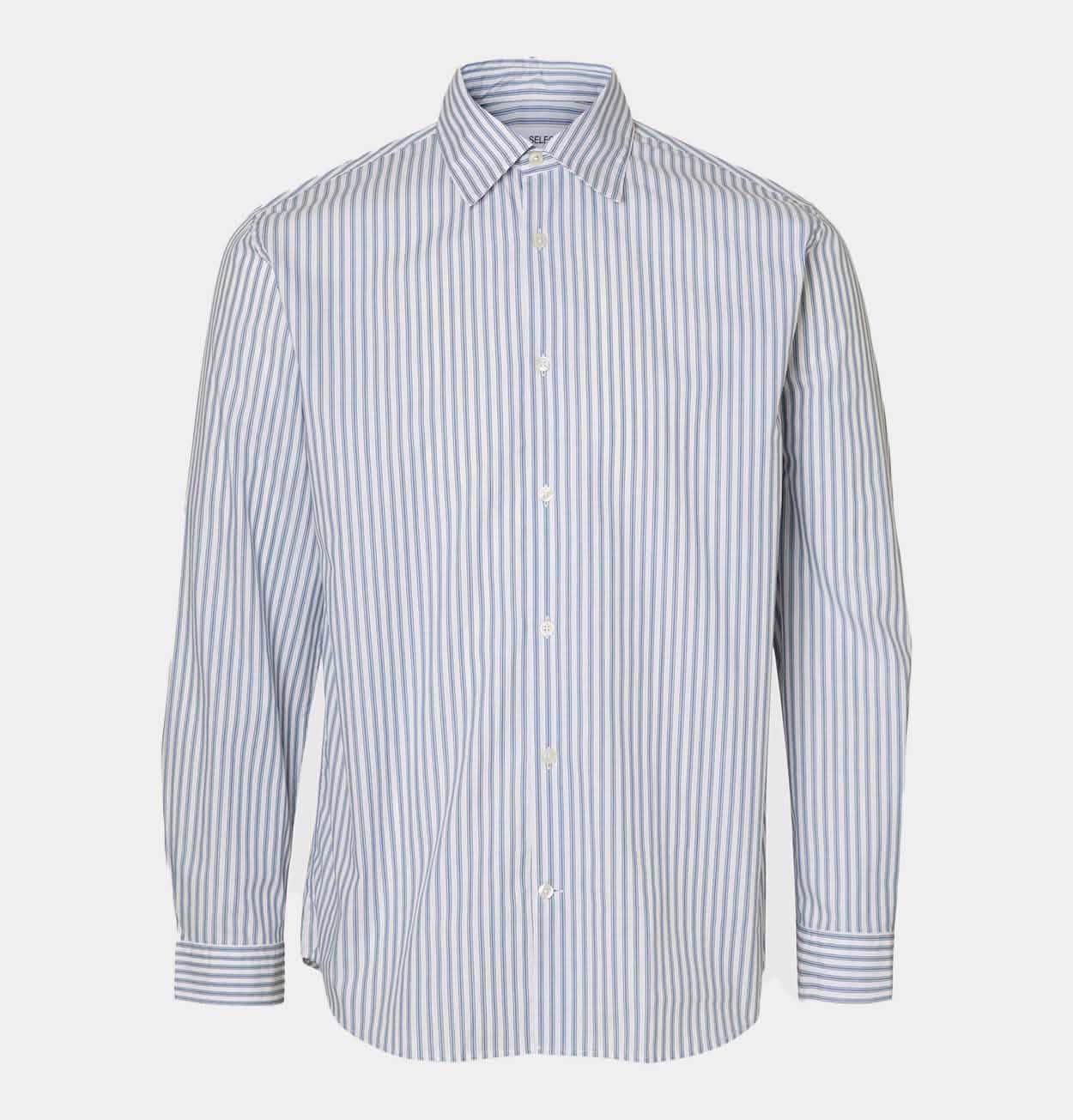 Selected Homme Regular Fit Shirt in Blue Stripe
