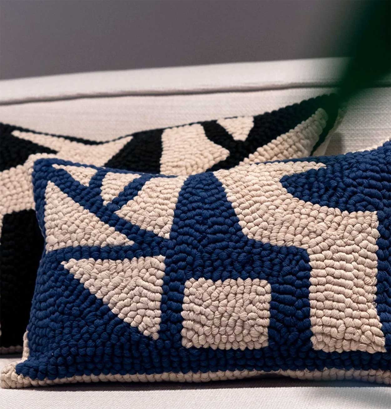 The Conran Shop Ira Blue Cushion – 30 x 50 cm