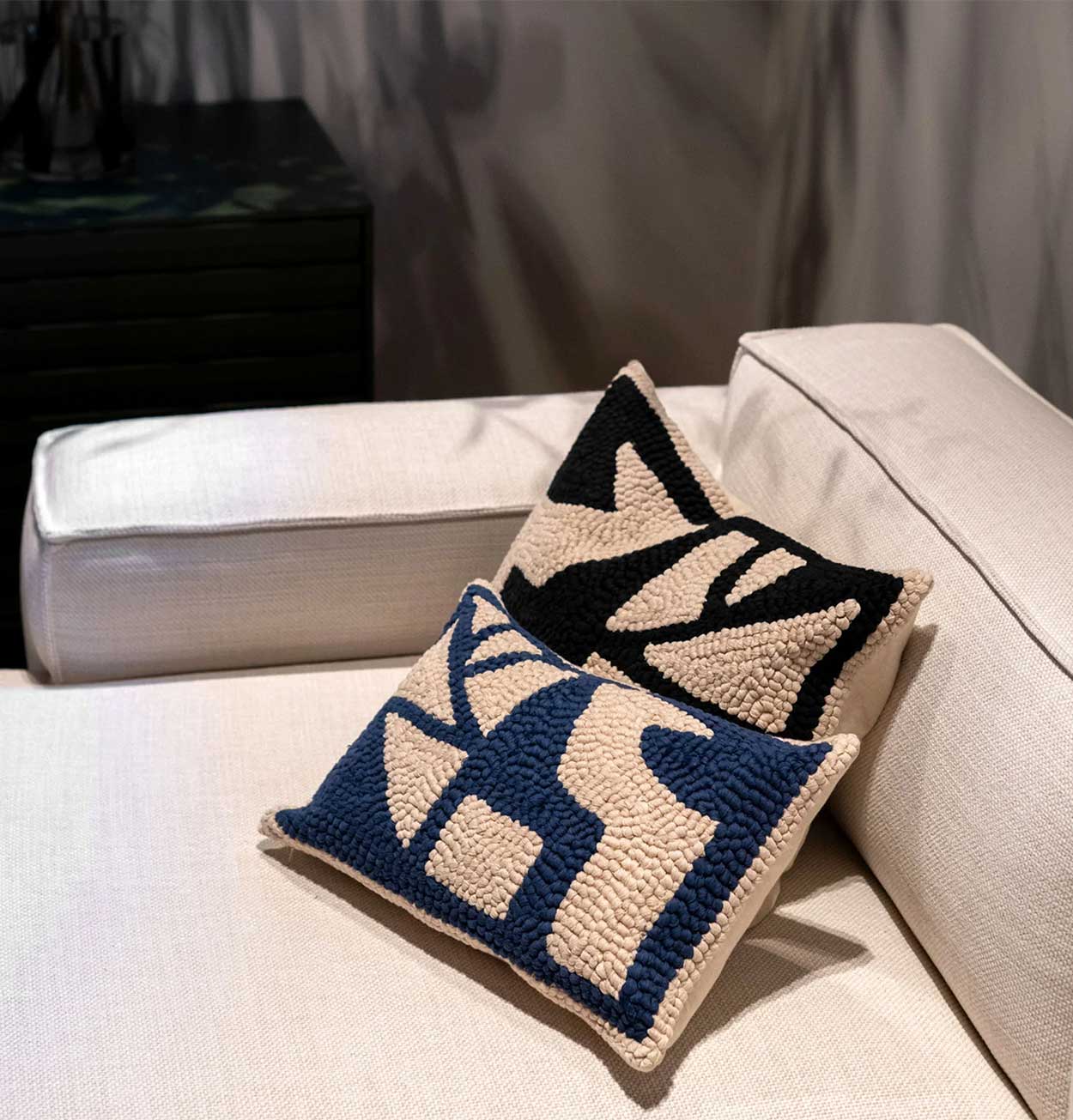 The Conran Shop Ira Blue Cushion – 30 x 50 cm