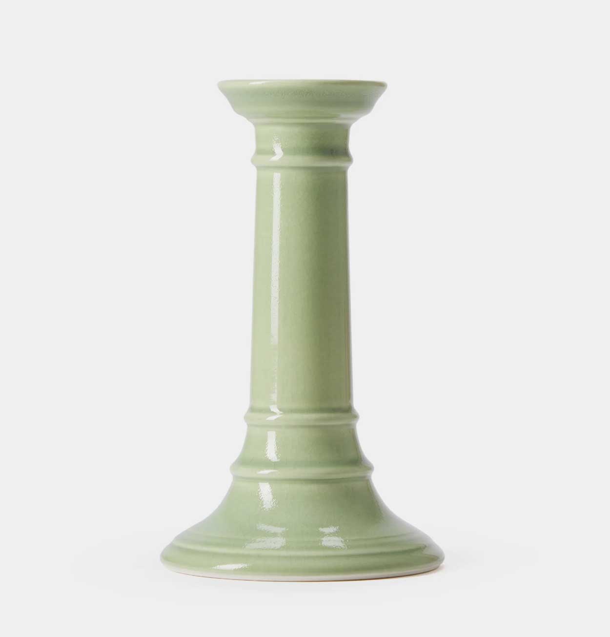The Conran Shop Crackle Wardour Candlestick in Celadon