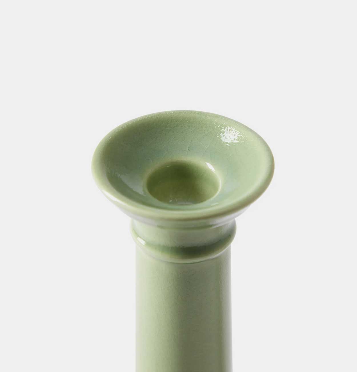 The Conran Shop Crackle Wardour Candlestick in Celadon