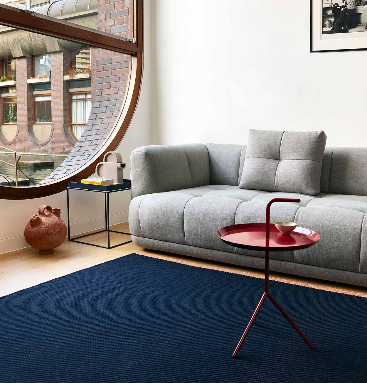 HAY Bias Rug in Dark Blue – Various Sizes