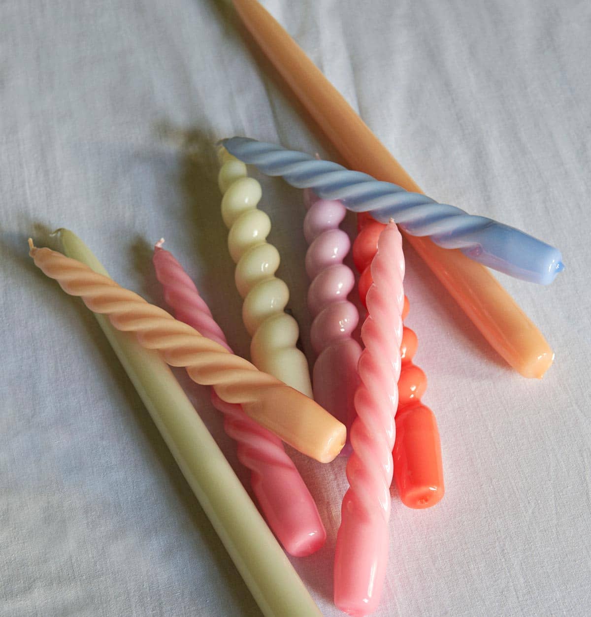HAY Candle – Set of 6 – Twist – Arctic Blue, Teal, Pink