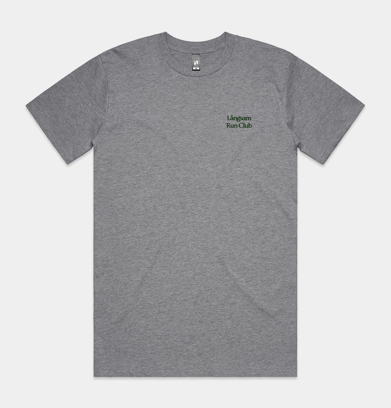Långsam Run Club Embroidered Logo T-Shirt in Athletic Heather