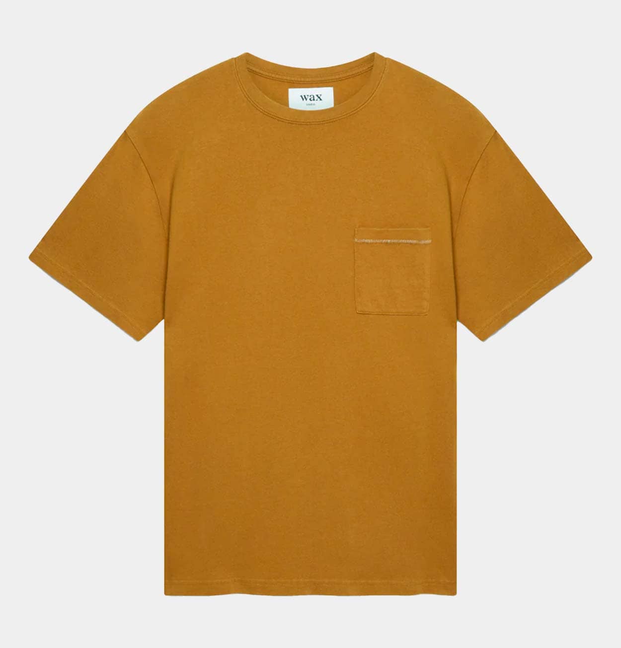 Wax London Dean T-Shirt in Burnt Orange Acid Wash