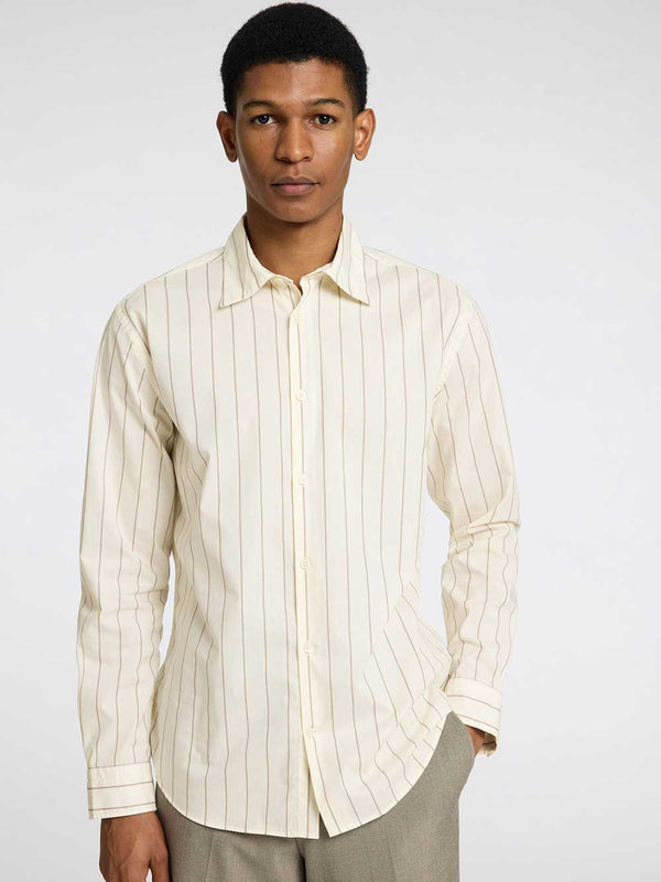 Selected Homme Regular Fit Shirt in Egret Stripe