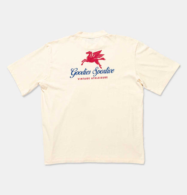 Goodies Sportive Pegasus T-Shirt in Butter