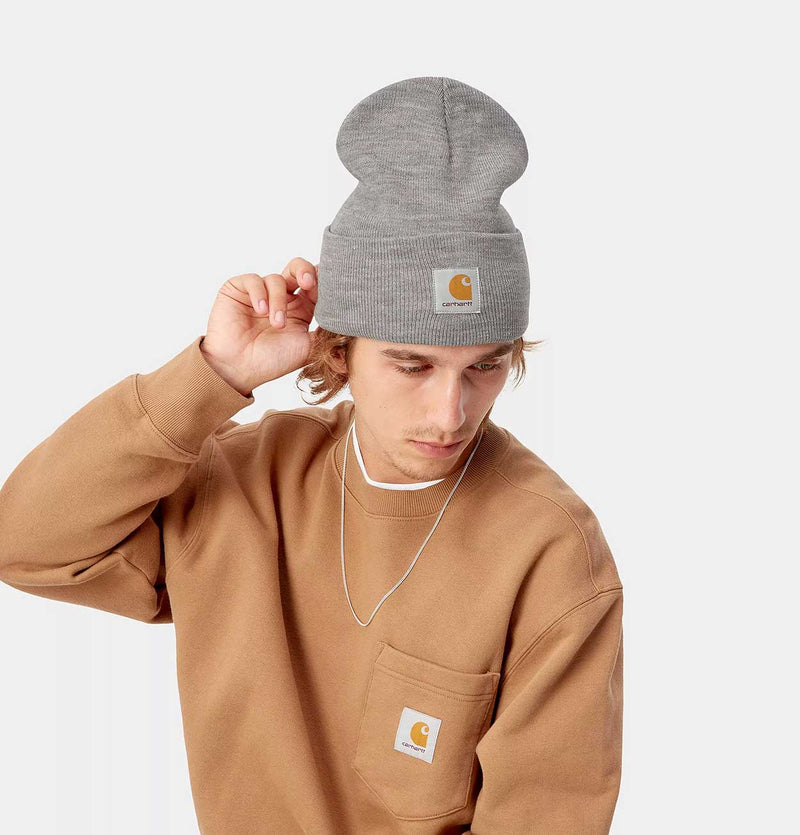 Carhartt WIP Acrylic Watch Hat in Grey Heather