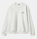 Carhartt WIP American Script Sweatshirt in Ash Heather