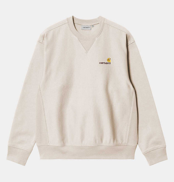 Carhartt WIP American Script Sweatshirt in Moonbeam