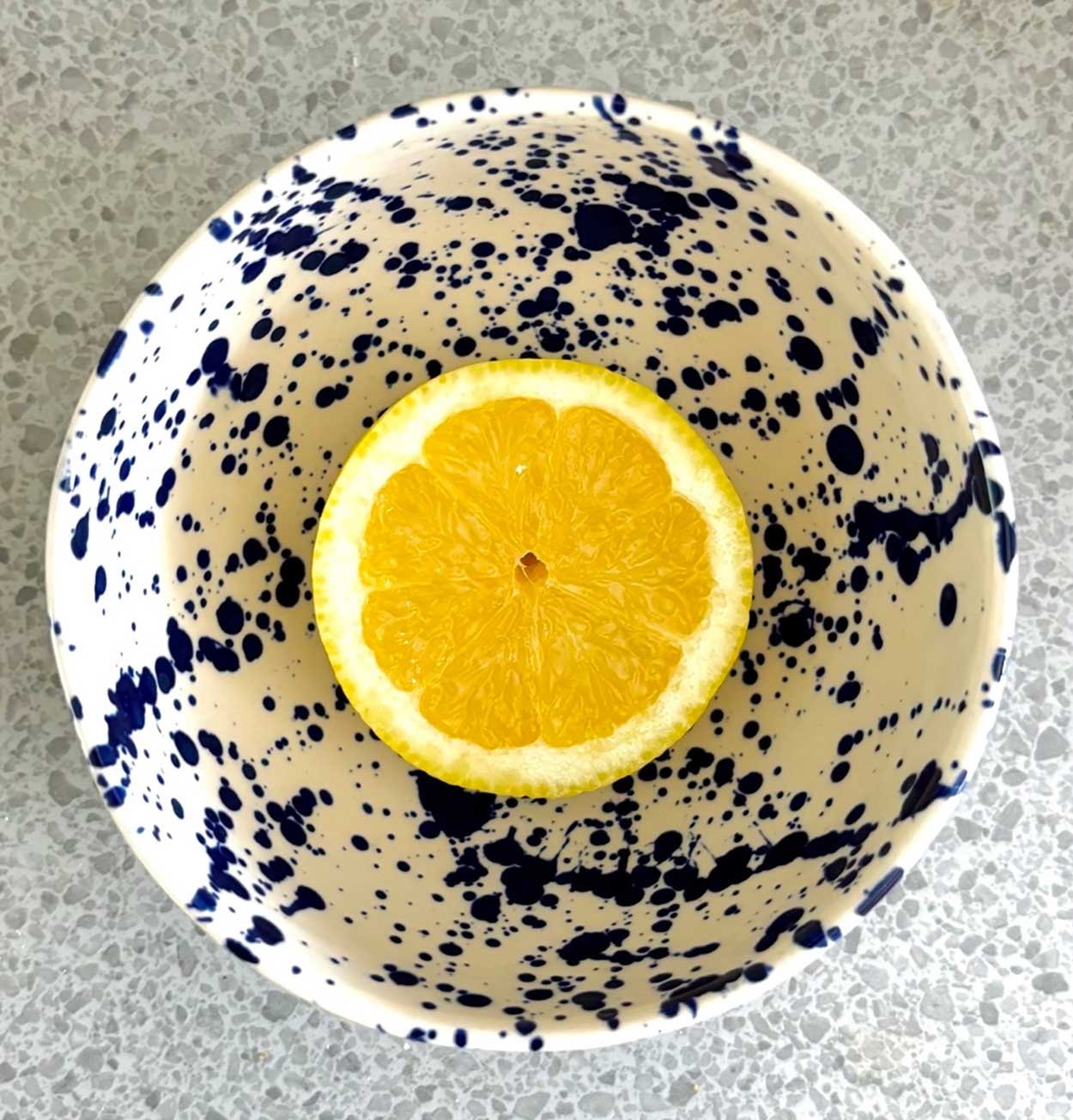 Handmade Blue Splatter Ceramic Nibble Bowl