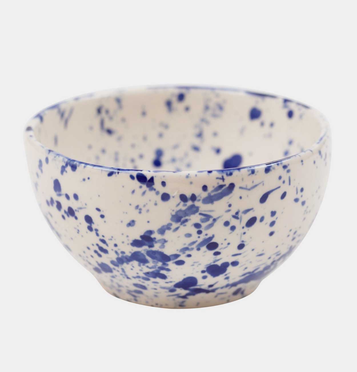 Handmade Blue Splatter Ceramic Nibble Bowl