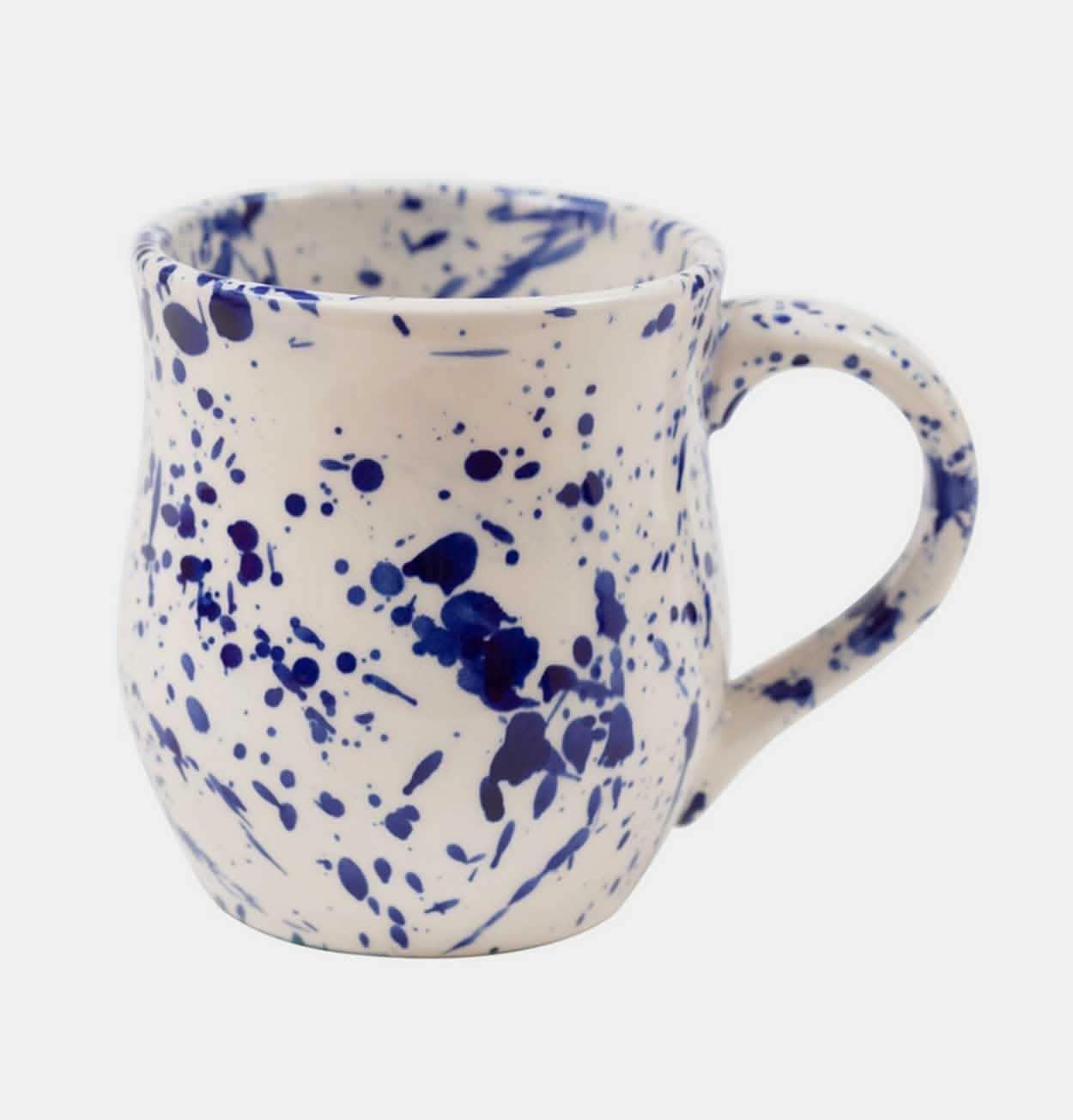 Handmade Blue Splatter Ceramic Mug