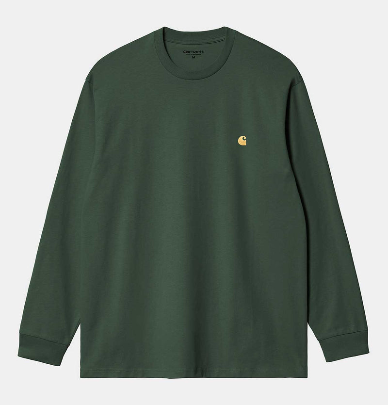 Carhartt WIP Long Sleeve Chase T-Shirt in Sycamore Tree