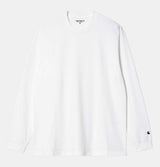 Carhartt WIP Long Sleeve Base T-Shirt in White