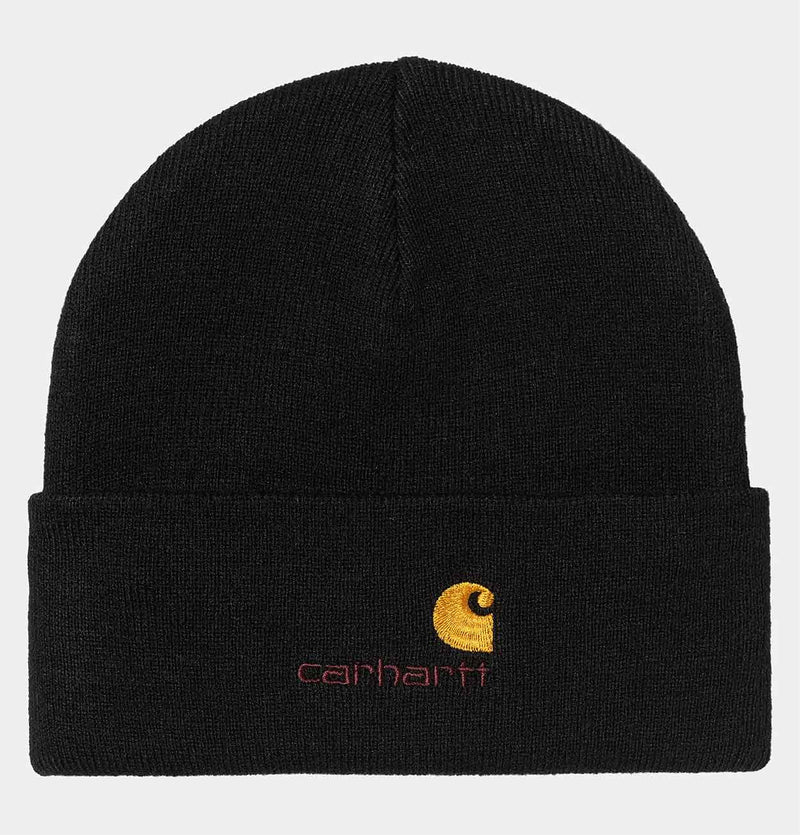 Carhartt WIP American Script Beanie in Black